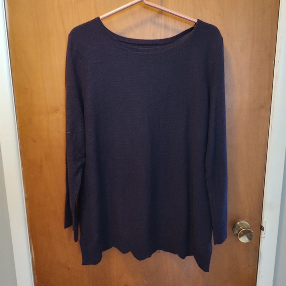 Elle Deep Purple Knit Sweater - Picture 1 of 4